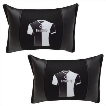 Auto Nackenkissen Nackenpolster Leder und gesticktes Polster Design Türkische Mannschaft BJK 1903 Fussballtrikot